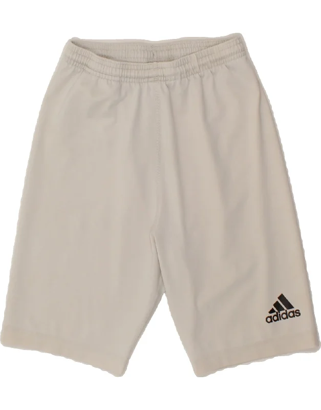 Classic Comfort ADIDAS Womens Sport Shorts UK 12 Medium White Polyester