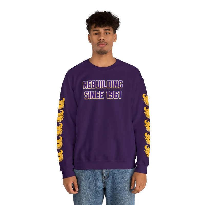 Simple Looks Unisex Heavy Blend™ Crewneck - Rebuilding Since 1961 + Game Day Helmet (Sleeves)