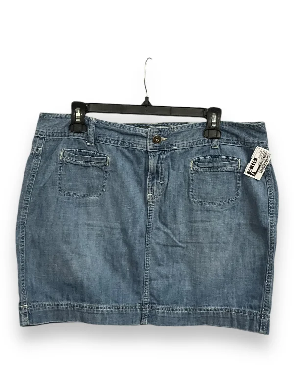 Relaxed Weekend Wear Skirt Mini & Short By Tommy Hilfiger In Blue Denim, Size: S