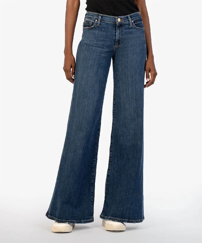 Relaxed Fashion Margo Mid Rise Wide Leg Jean In Quality Wash