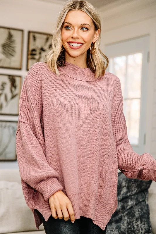 Easy Comfort Style Prepare Yourself Light Rose Pink Oversized Sweater