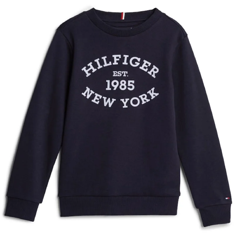 All-Day Outfits Tommy Hilfiger Desert Sky Monotype Flock Reg Sweatshirt