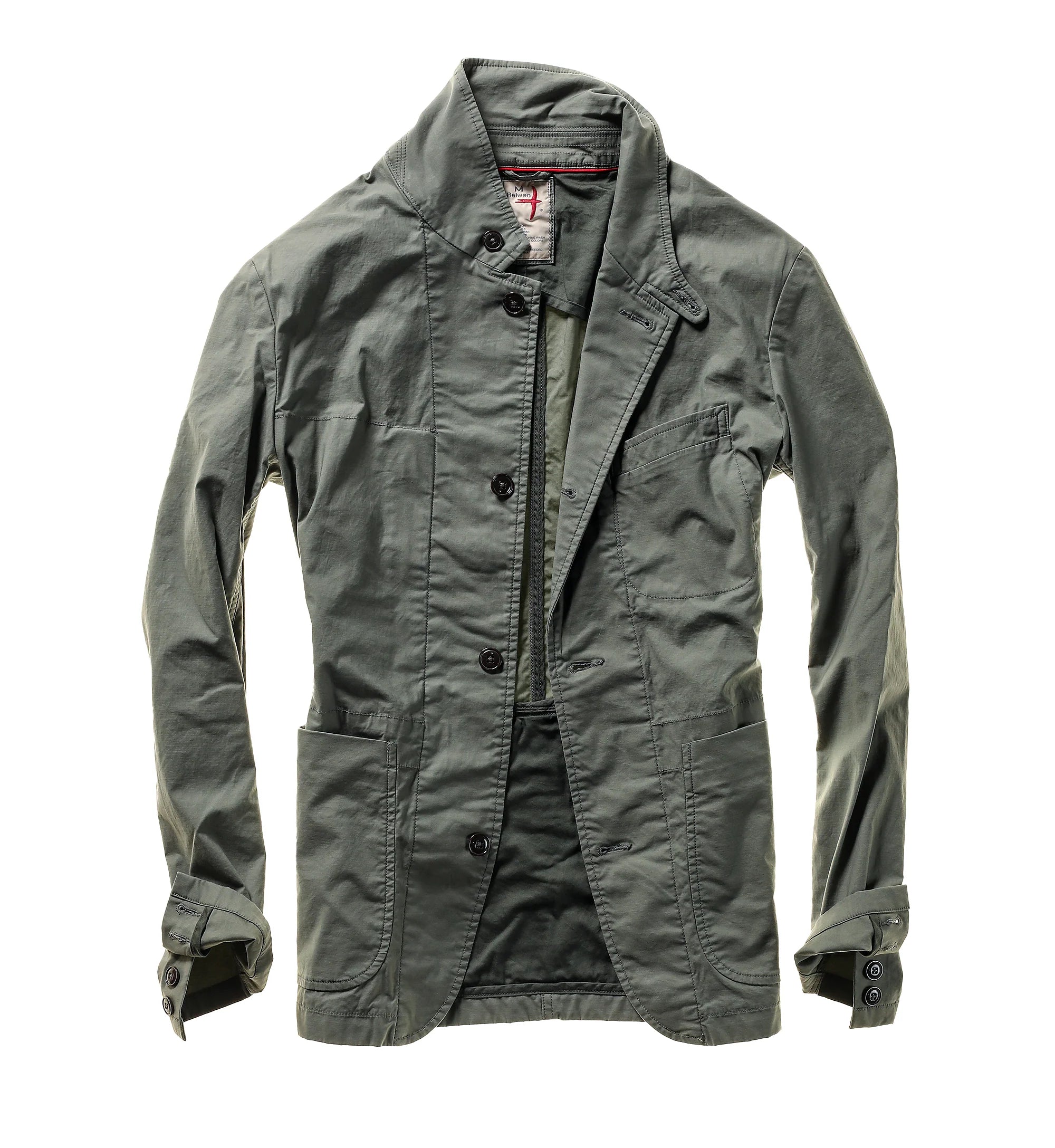 Warm Wear Relwen Muted Olive Green Flyweight Flex Blazer Jacket