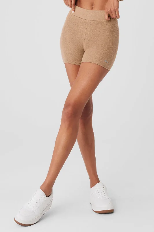 Comfortable Sweaters Alolux High-Waist Me Time Short - Toasted Almond