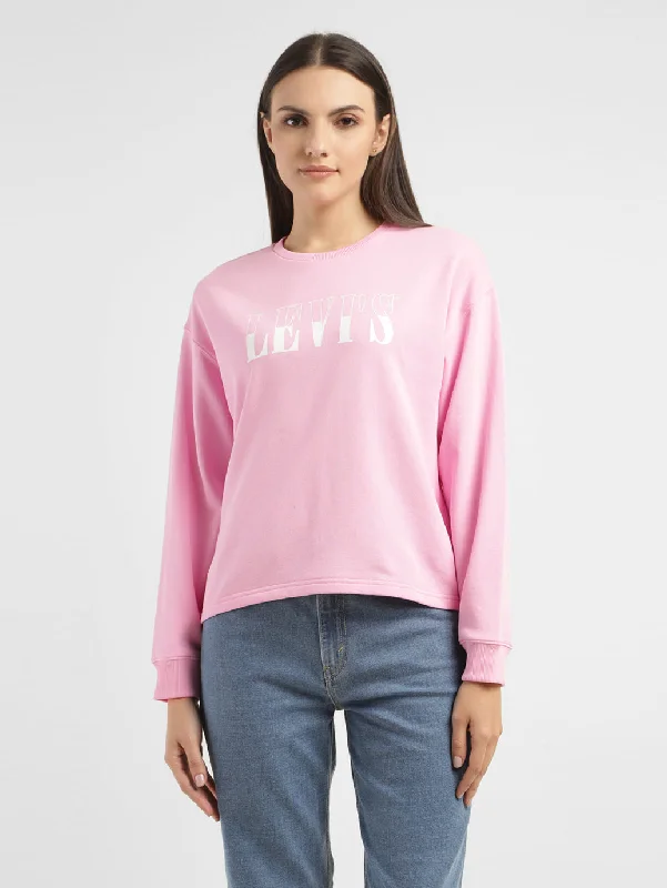 Comfortable Fitwear Women's Brand Logo Crew Neck Sweatshirt