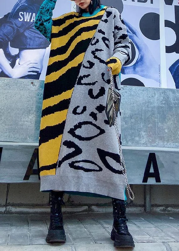 Soft Trends Winter o neck baggy Sweater outfits Upcycle yellow print tunic knit dresses Soft Trends Winter o neck baggy Sweater outfits Upcycle yellow print tunic knit dresses