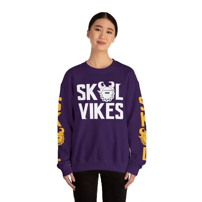 Comfortable Sweaters Unisex Heavy Blend™ Crewneck - Vikes + The Original (Sleeves)