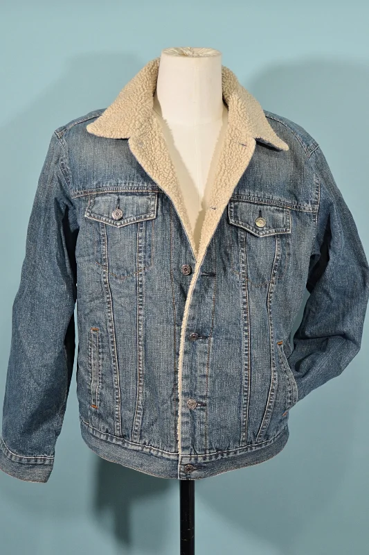Warm Chic Vintage GAP Denim Sherpa Trucker Jacket