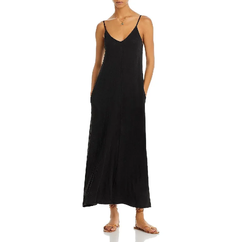 Light Fit ATM Womens Tank Slub Knit Maxi Dress
