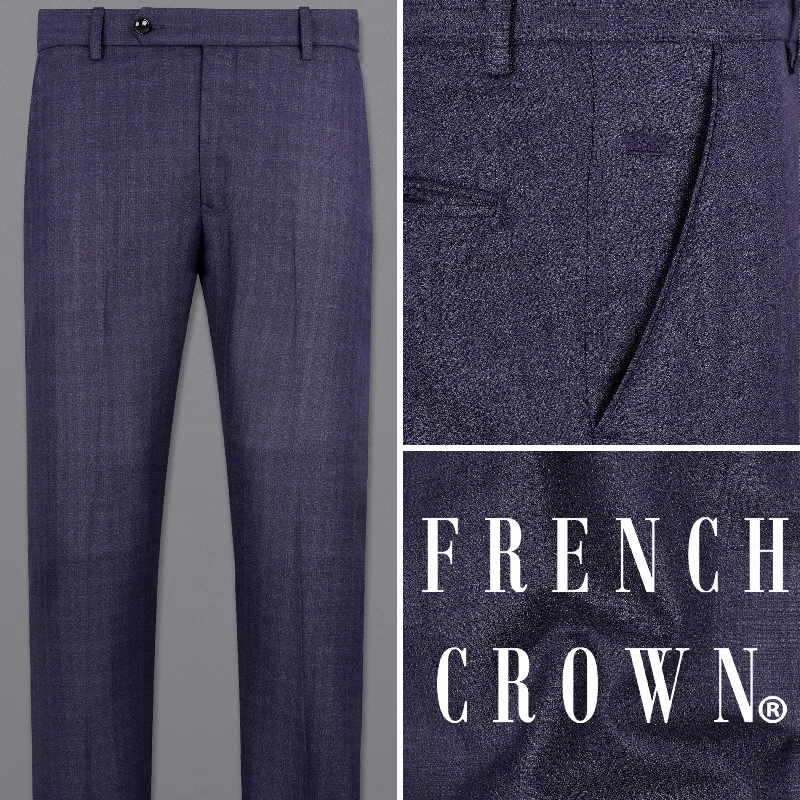 Easy Chic Martinique Navy Blue Checkered Pant