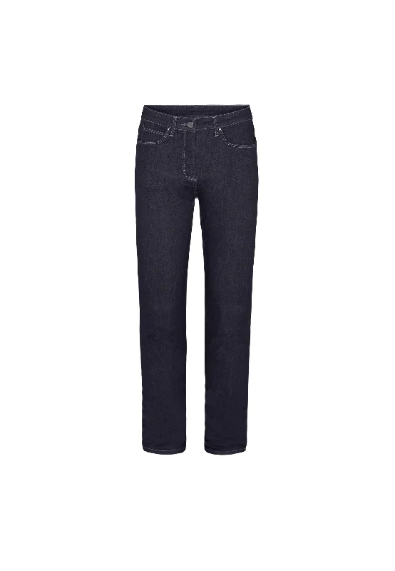 Casual Comfort Wear Amelia Straight - Medium Length - Dark Blue Denim