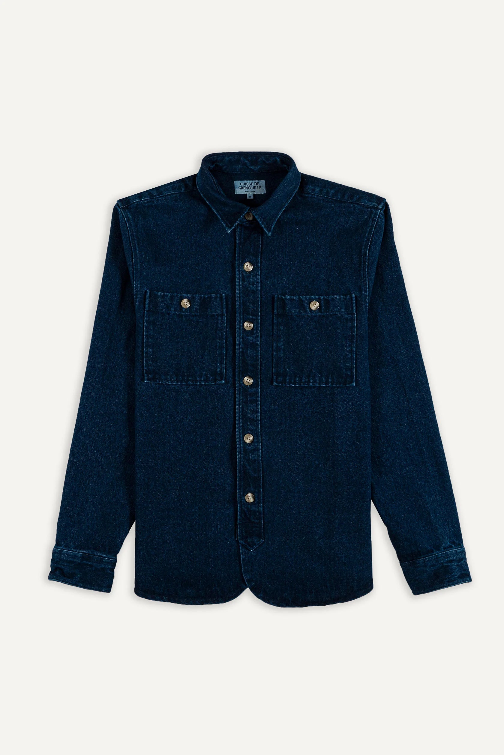 Comfortable Jeans Cuisse de Grenouille Blue Denim Paris Over Shirt