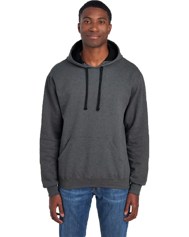 All-Day Style Fruit of the Loom Sofspun Hooded Sweatshirt | Charcoal Heather