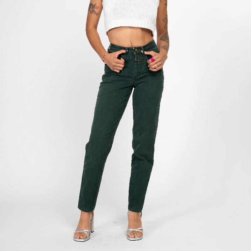 Cozy Essentials Wear XS 80s Marithe Francois Girbaud Forest Green High Waisted Jeans 24.5" Cozy Essentials Wear XS 80s Marithe Francois Girbaud Forest Green High Waisted Jeans 24.5"
