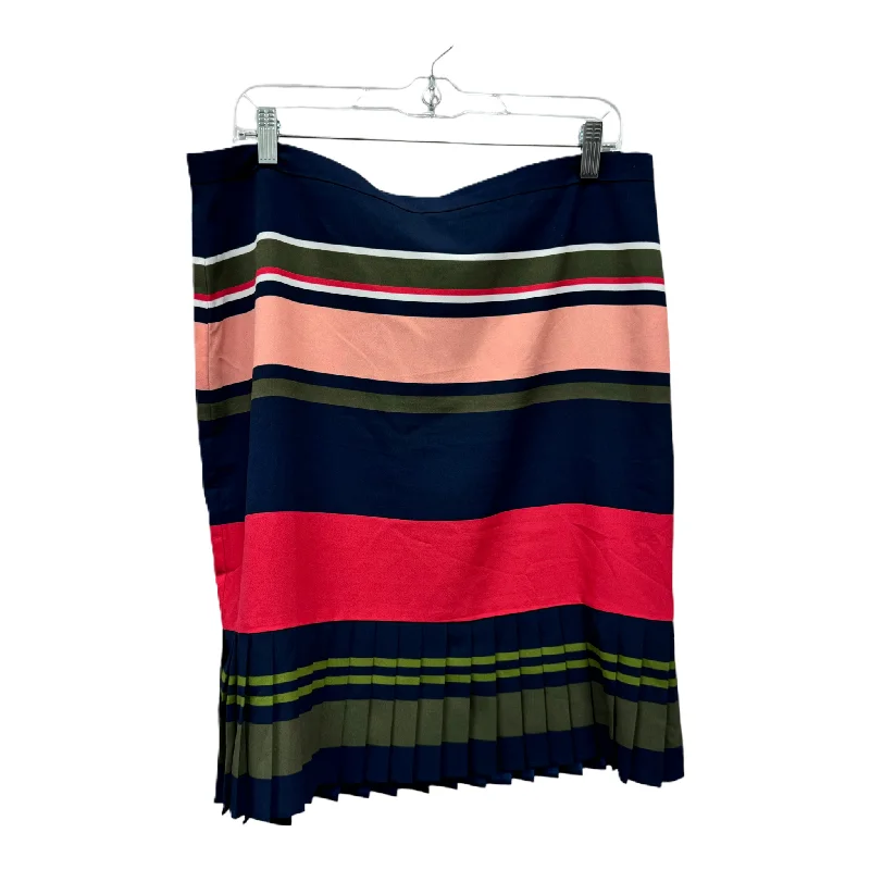 Relaxed Fits Skirt Mini & Short By Ann Taylor In Striped Pattern, Size: L