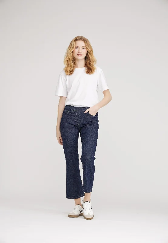 Warm Layers Helen Straight - Extra Short Length - Dark Blue Denim