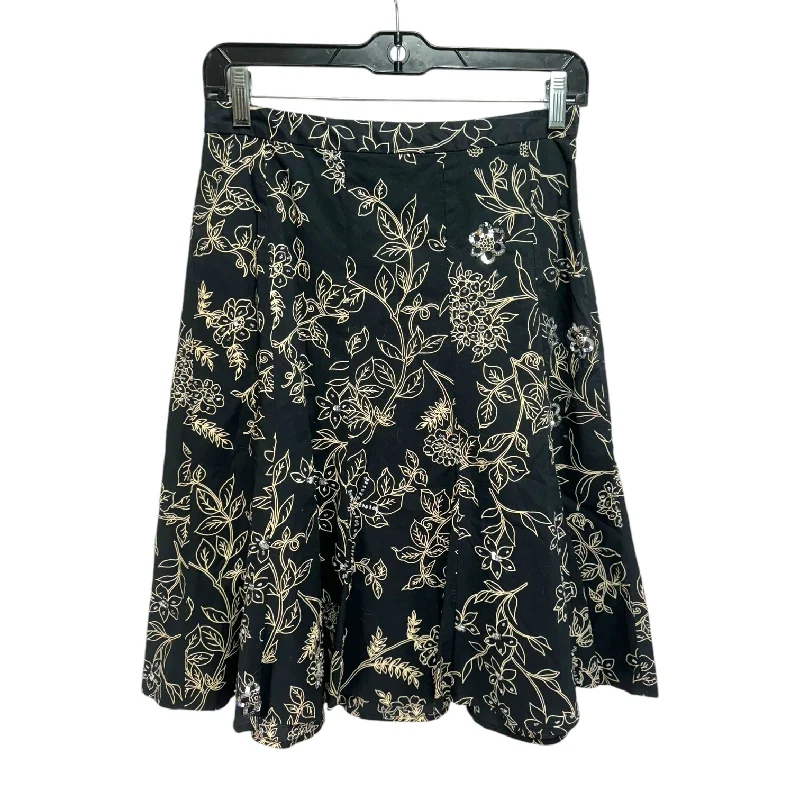 Warm Wear Sequined Skirt Midi By Ann Taylor In Floral Print, Size: 2