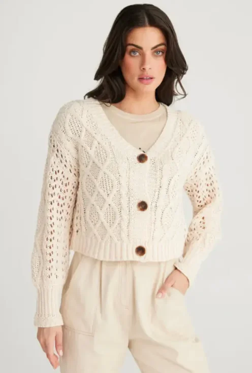 Comfortable Sweaters Women's Dixie Chunky Knit Cardigan
