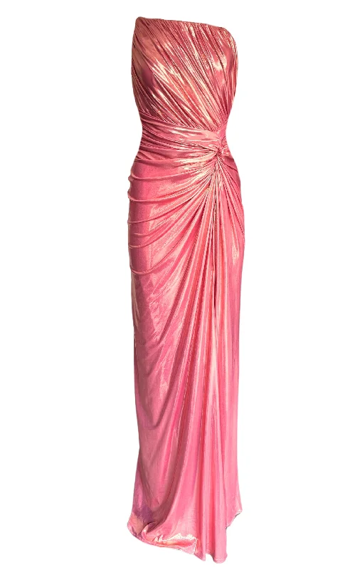Comfortable Fashion Looks Pink Metallic Cocktail Prom Dress
