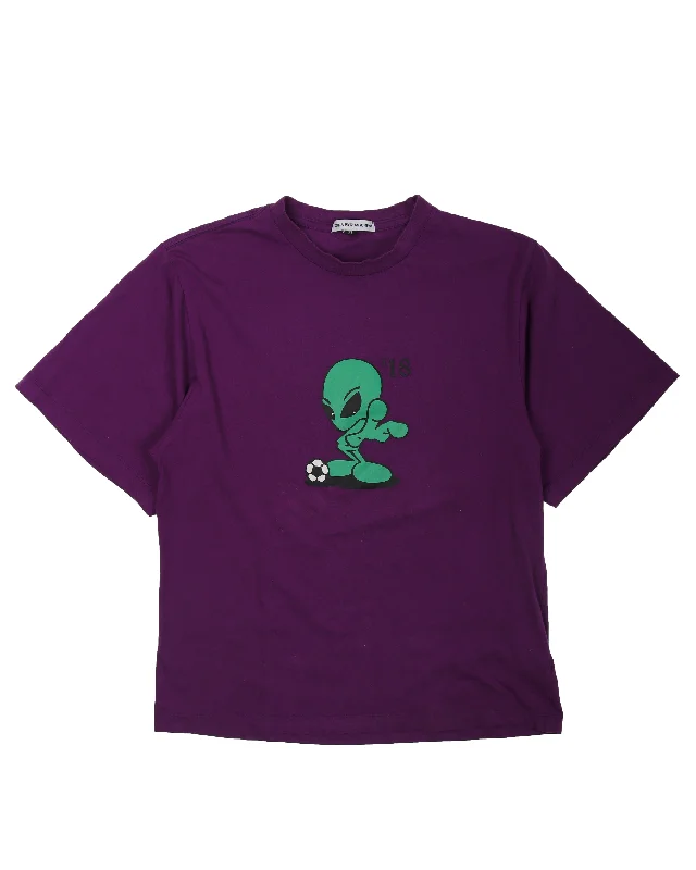 Breathable Style Oversized Alien Soccer T-Shirt