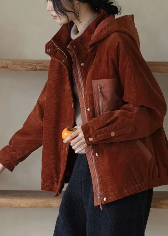 Comfortable Lounge Wear Boho Brown Oversized Patchwork Warm Fleece Corduroy Jackets Winter Comfortable Lounge Wear Boho Brown Oversized Patchwork Warm Fleece Corduroy Jackets Winter