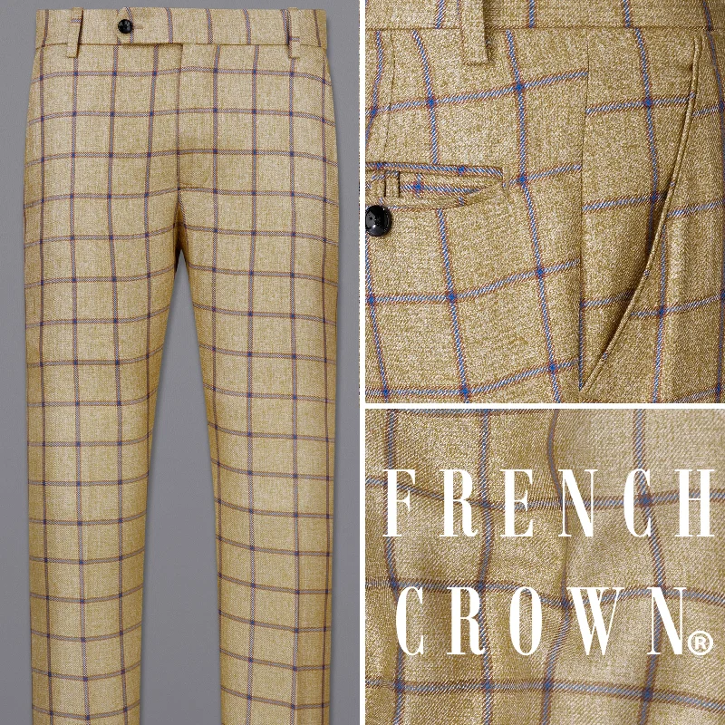 Weekend Comfort Mongoose Brown with Dianne Blue Windowpane Pant