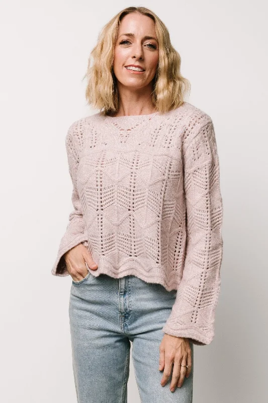Soft Feel Jeanine Knit Sweater | Lilac