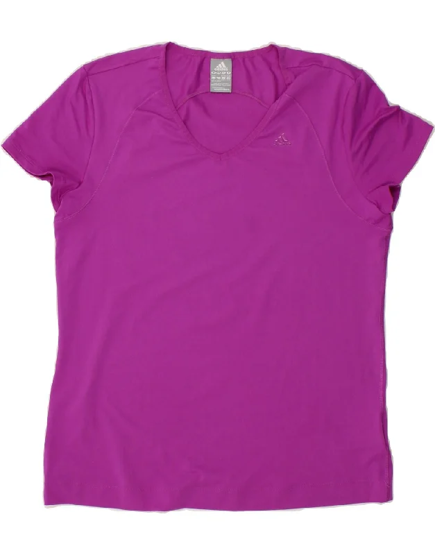 Relaxed Clothing ADIDAS Womens Climalite T-Shirt Top UK 16/18 Large Purple Polyester Relaxed Clothing ADIDAS Womens Climalite T-Shirt Top UK 16/18 Large Purple Polyester