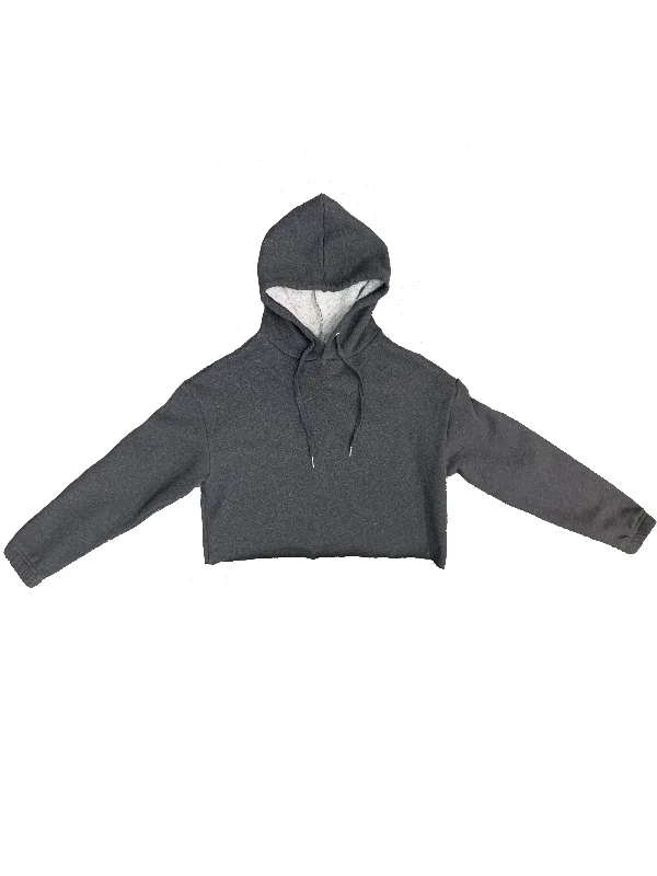Cozy Fashions Cropped Hoodie - Charcoal