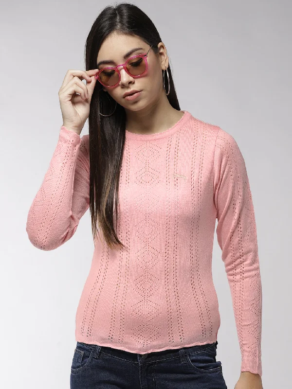 Trendy Dresses Women Solid Pink Pullover