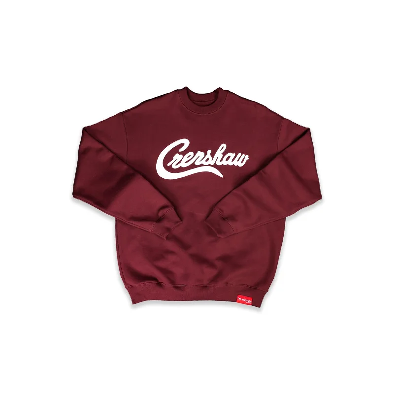 Cozy Footwear Limited Edition Ultra Crenshaw Crewneck - Burgundy/White