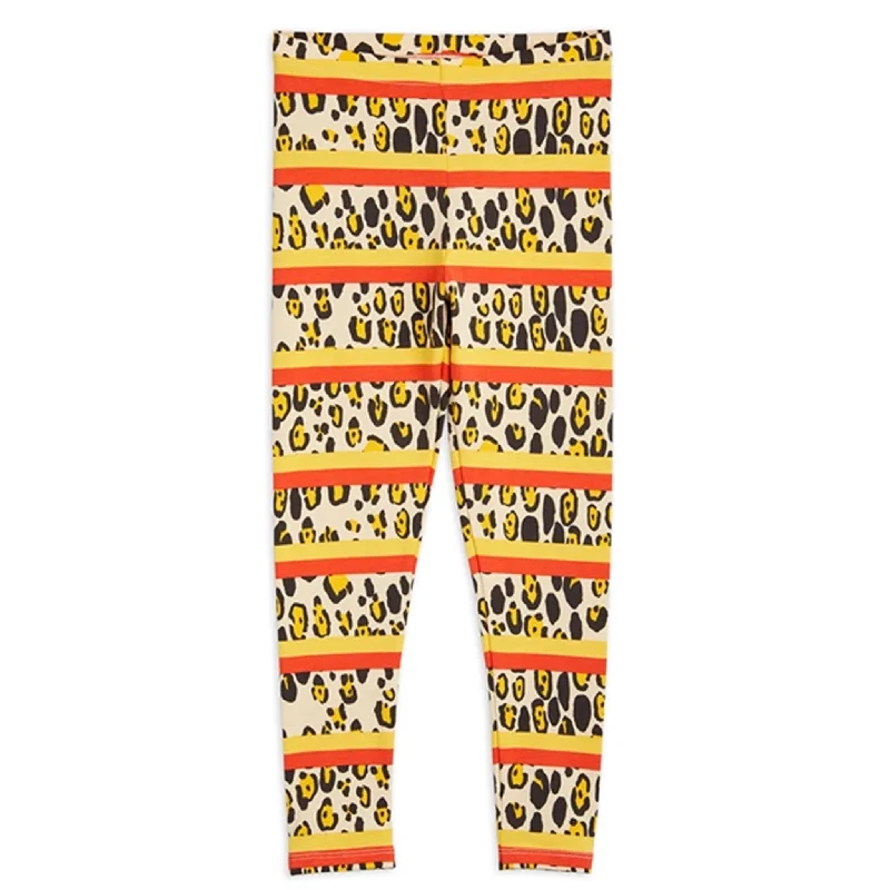 Comfortable Fashion Looks Mini Rodini Multi Leopard Stripe Aop Leggings