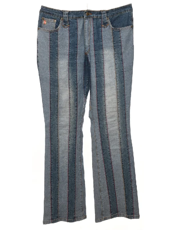 Easy-to-Wear Y2K Patchwork Jeans - W36 L32