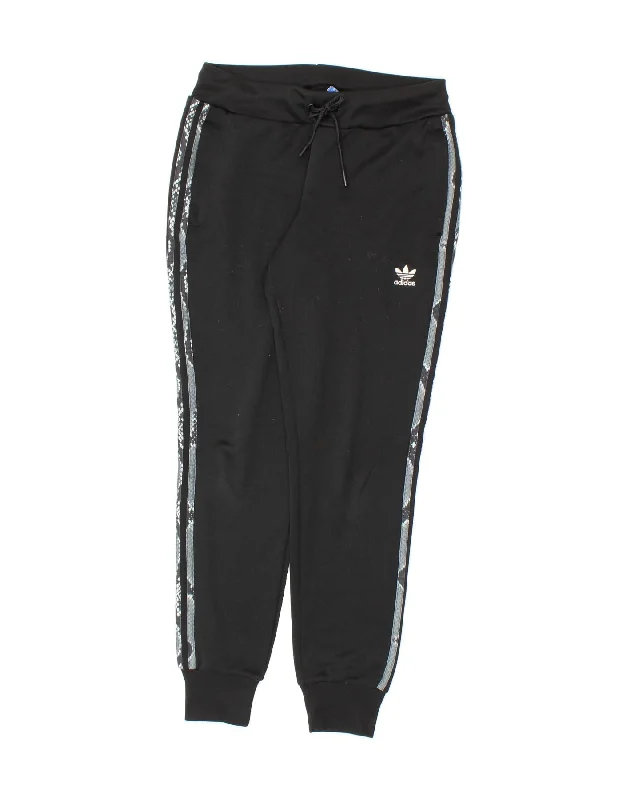 Cozy Outerwear ADIDAS Womens Tracksuit Trousers Joggers UK 10 Small Black Cotton
