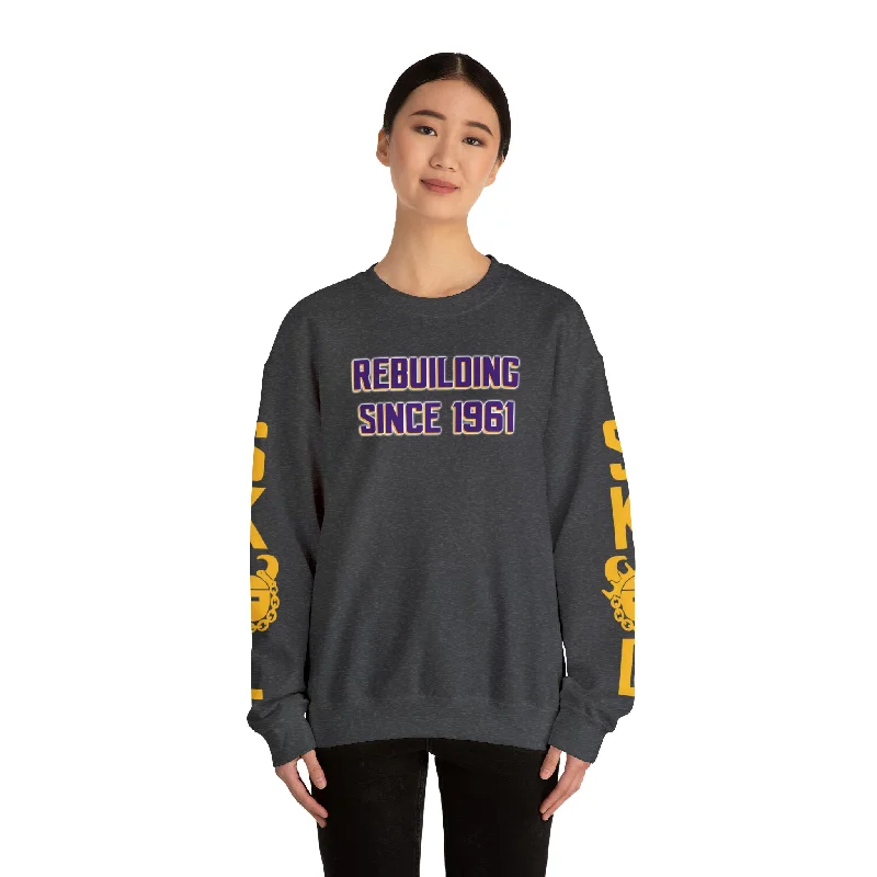 Cozy Lounge Wear Unisex Heavy Blend™ Crewneck - Rebuilding Since 1961 + The Original (Sleeves)