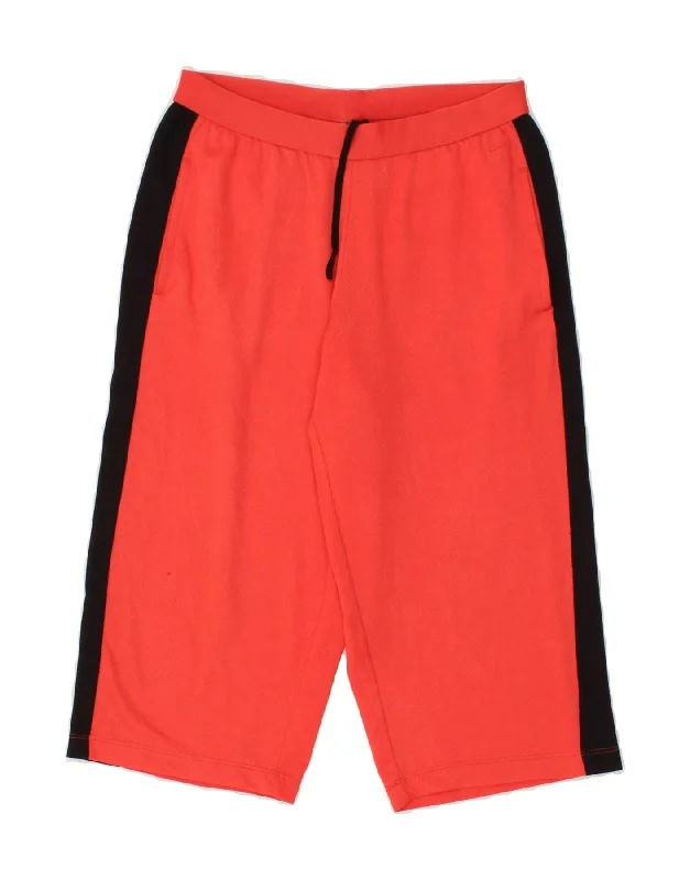 Soft Layers NIKE Womens Capri Tracksuit Trousers UK 0/2 XS Red Colourblock