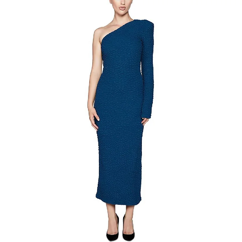 Warm Layers Bardot Womens Crinkle Long Maxi Dress