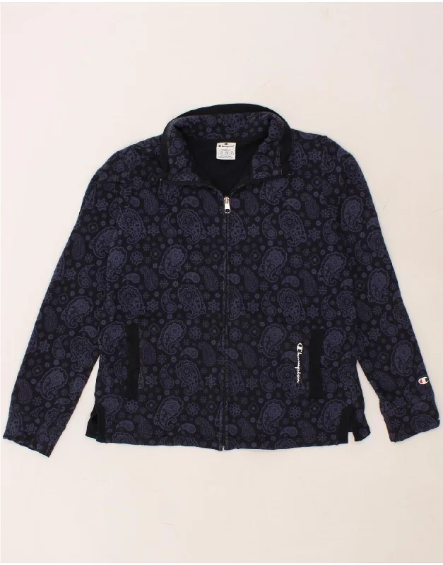 Breathable Style CHAMPION Womens Tracksuit Top Jacket UK 10 Small Navy Blue Paisley Cotton Breathable Style CHAMPION Womens Tracksuit Top Jacket UK 10 Small Navy Blue Paisley Cotton