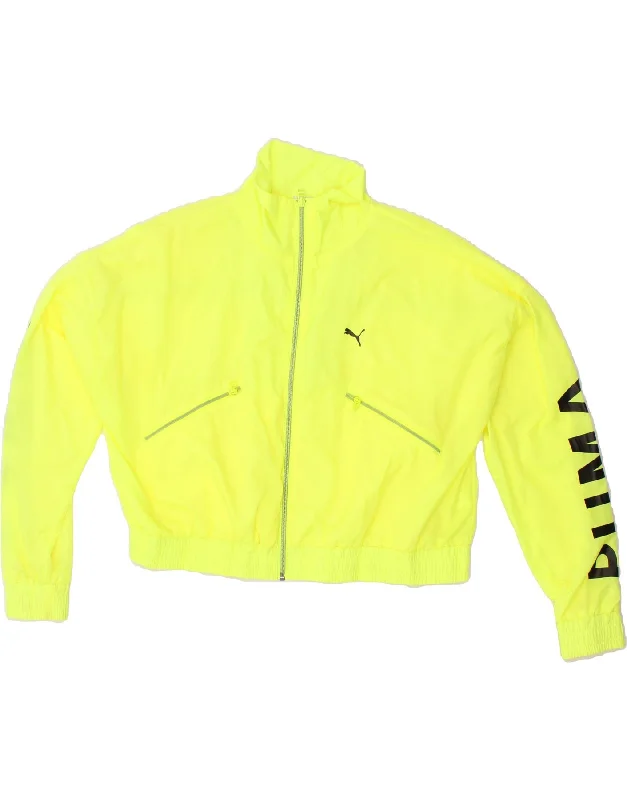 Casual Comfort PUMA Womens Graphic Crop Tracksuit Top Jacket UK 14 Medium Green Polyester Casual Comfort PUMA Womens Graphic Crop Tracksuit Top Jacket UK 14 Medium Green Polyester