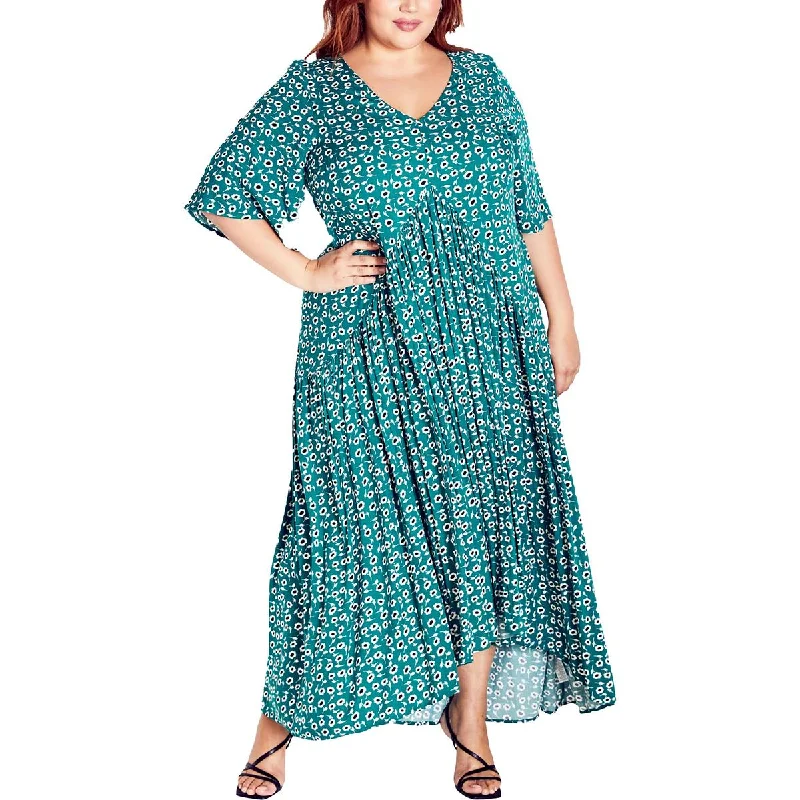 Sporty Comfort Avenue Womens Floral Print  Maxi Dress
