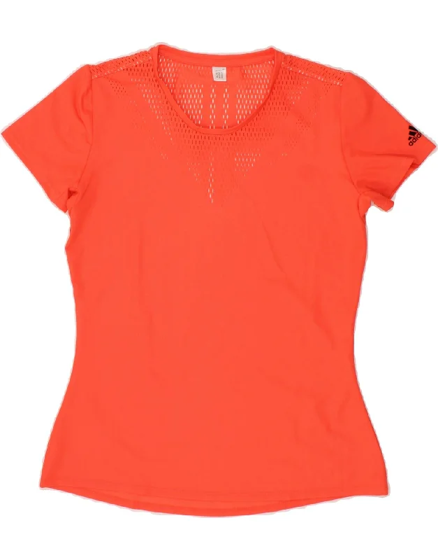 Casual Chic Looks ADIDAS Womens T-Shirt Top UK 12 Medium Orange