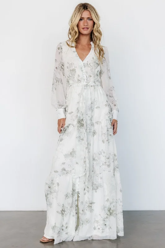 Cozy Footwear Lizette Maxi Dress | Sage Print