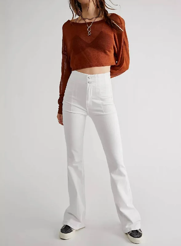 Simple Chic Jayde Flare In Pure White