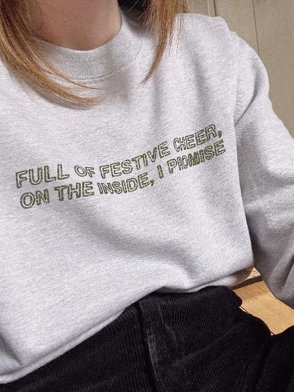 Versatile Style Full of Festive Cheer, on the Inside, I Promise- Unisex Fit Sweater