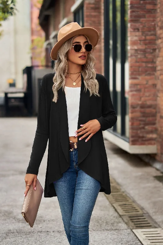 Cozy Fashion Trends Open Front Long Sleeve Top