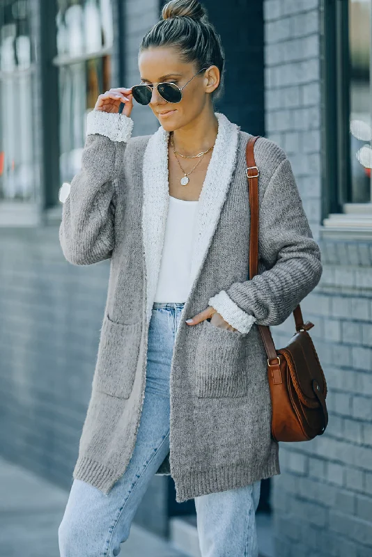 Versatile Style Open Front Pocketed Longline Cardigan