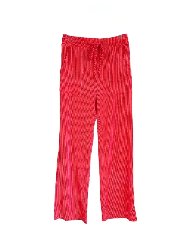 Light Dressing Women's Ribbed Pant In Red