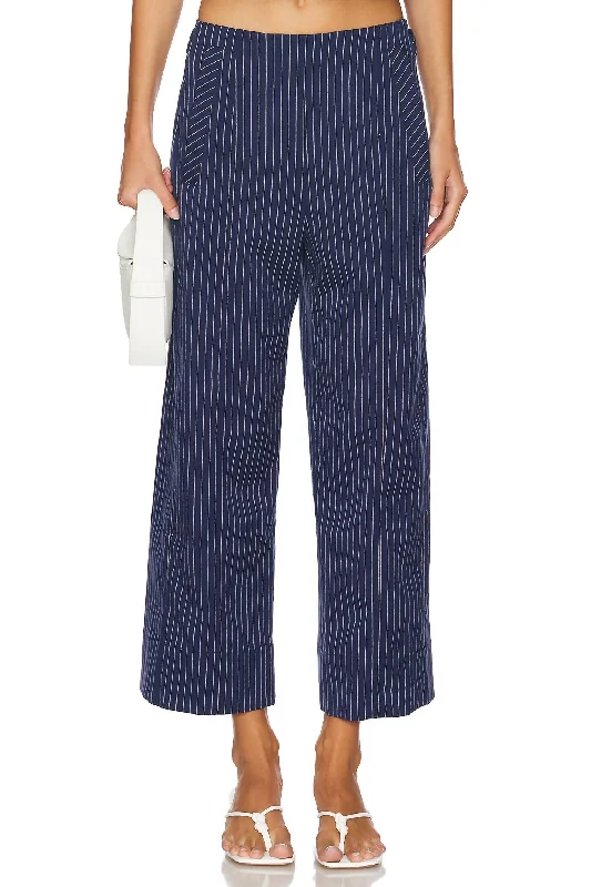Comfy Dress Acadia Trouser In Blue Combo