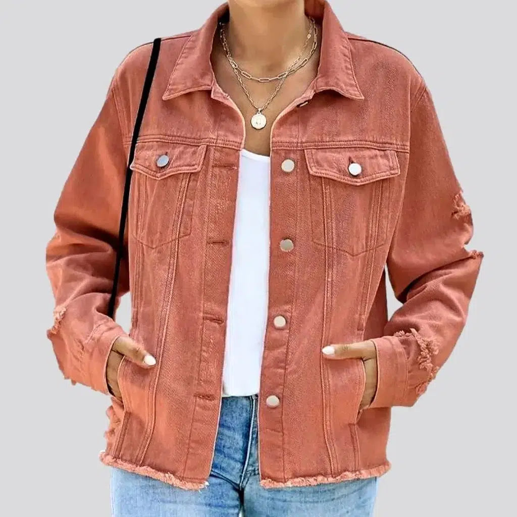 Cozy Fitting Regular vintage women's jean jacket