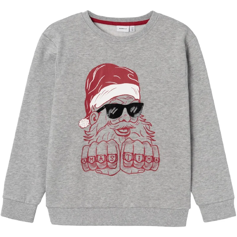 Soft Textures Name It Grey Melange Rollojul Regular Sweatshirt